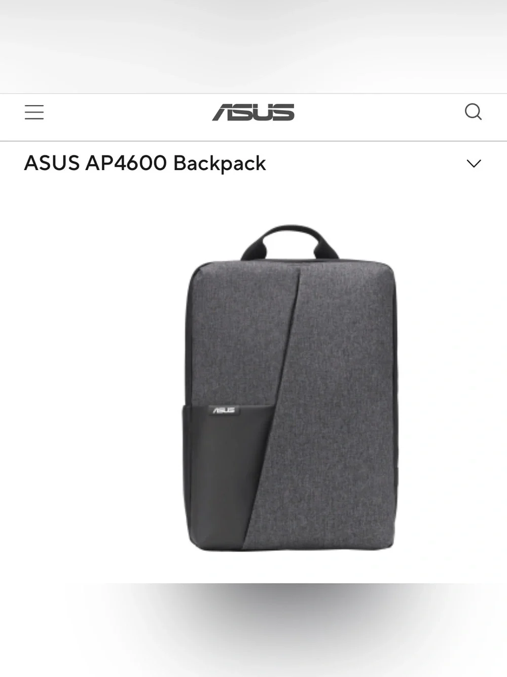 ASUS Black and Gray Slim Laptop Backpack